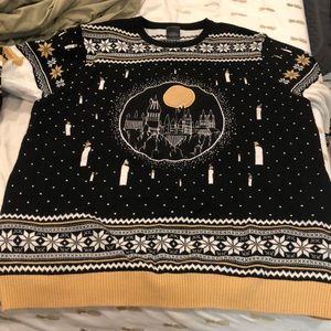 Light up Hogwarts Ugly Christmas Sweater Mens XXL